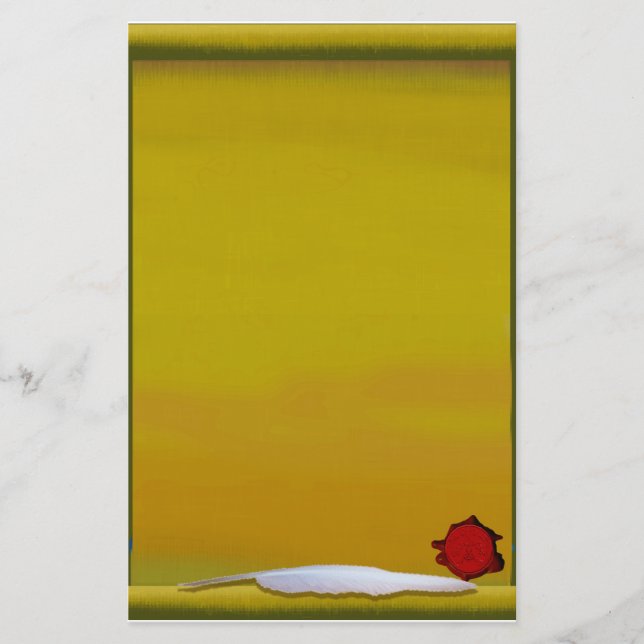 Papelería Pergamino con la canilla y el sello rojo del (Anverso)