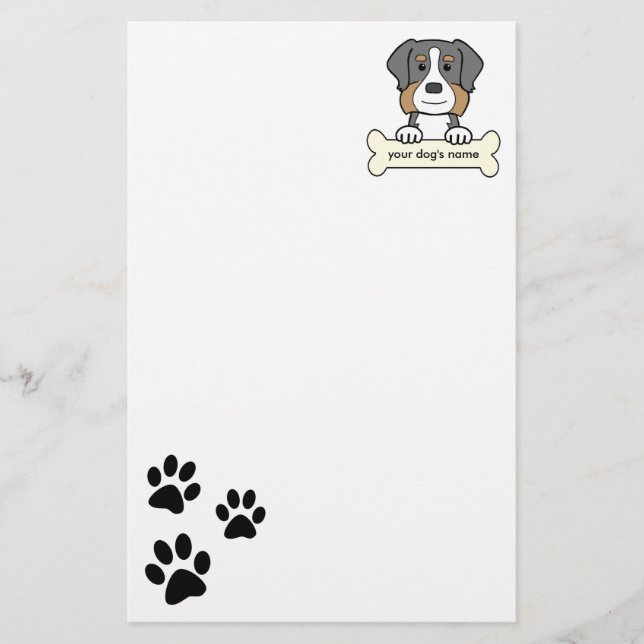 Papelería Perro de montaña de Bernese personalizado (Anverso)