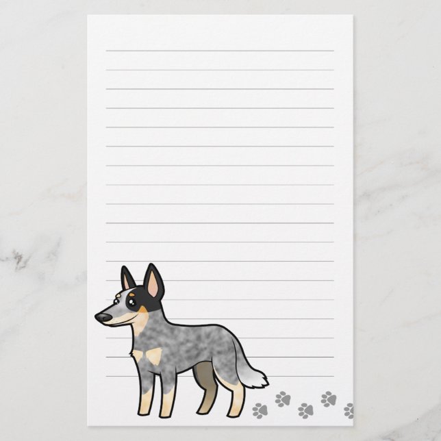 Papelería Perro/Kelpie australianos del ganado del dibujo (Anverso)