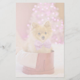 Papelería Perro lindo con Navidades de vaca rosa fotografía