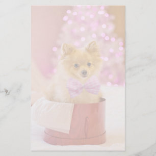 Papelería Perro lindo con Navidades de vaca rosa fotografía