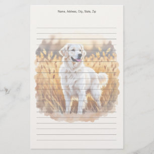 Papelería Perro Retriever Dorado Blanco