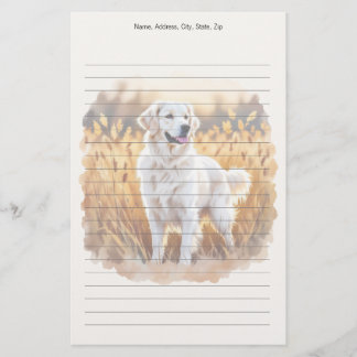 Papelería Perro Retriever Dorado Blanco