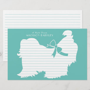 Papelería Perro Shih-Tzu con pelo largo