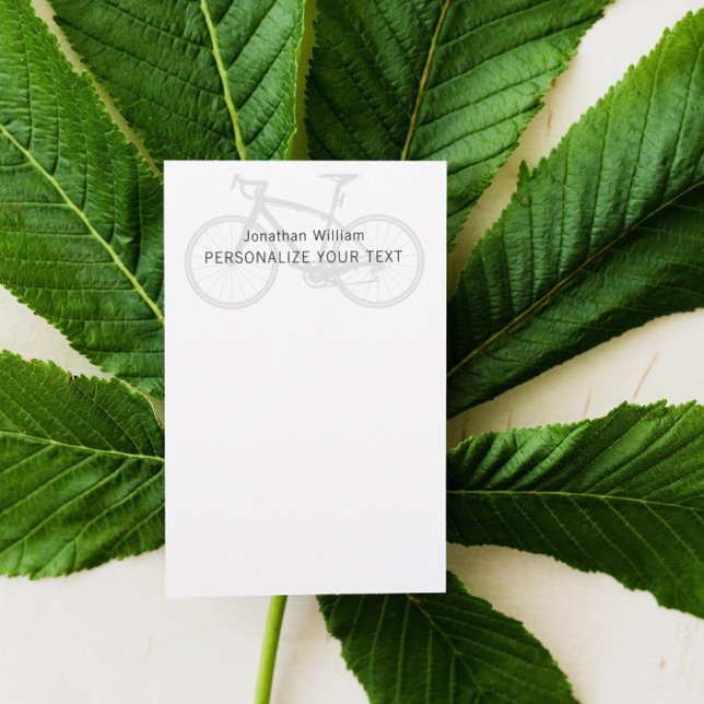 Papelería personal elegante simple bicicleta retro (Subido por el creador)