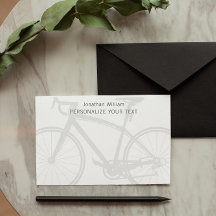 Papelería personal elegante simple bicicleta retro