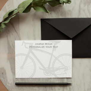 Papelería personal elegante simple bicicleta retro