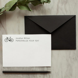 Papelería personal retro bicicleta simple elegante