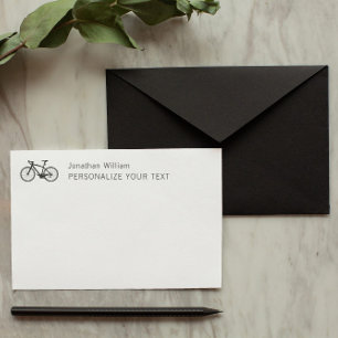Papelería personal retro bicicleta simple elegante