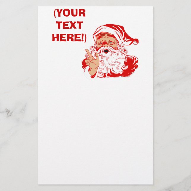 Papelería Personalice a Papá Noel (Anverso)