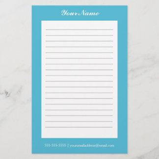 Papelería Personalizable azul cielo conectado