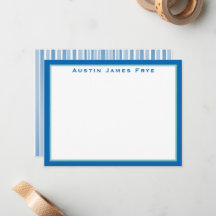 Papelería personalizada de tarjetas planas de nota