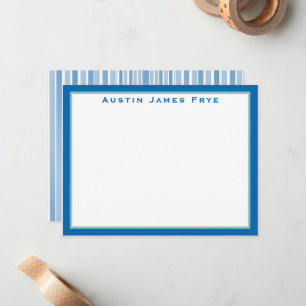 Papelería personalizada de tarjetas planas de nota