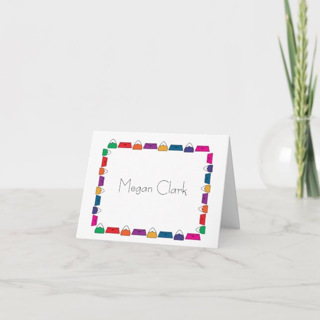 Papelería personalizada del borde del bolso de man (Anverso)