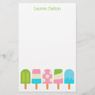 Papelería personalizada Polka Dot Popsicles