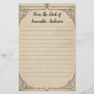 Papelería personalizada vintage antigua con aspect