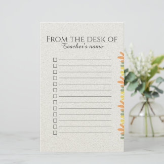 Papelería Personalizado Boho Floral para Bloc de Notas del P