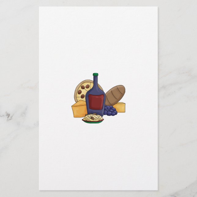 Papelería Personalizado de comida italiana Pasta de pan Ques (Anverso)