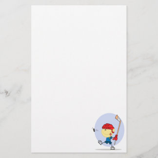 Papelería personalizado de hockey lindo