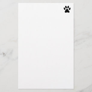 Papelería personalizado de la silueta de la huella de un per