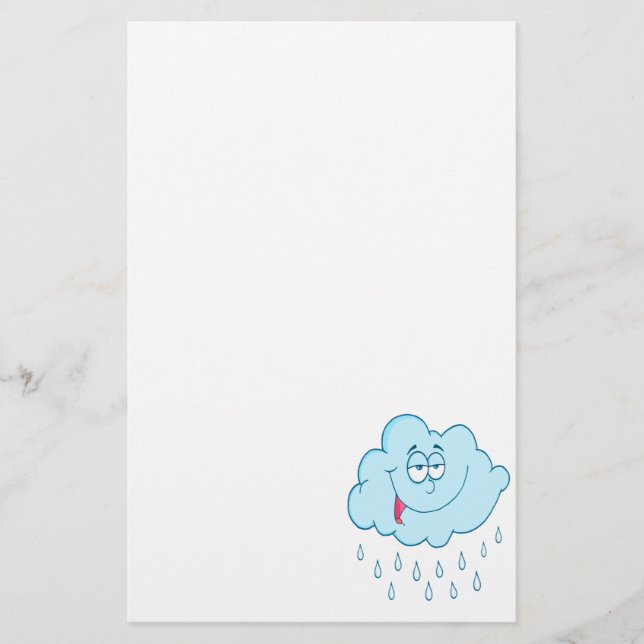 Papelería personalizado de nubes lluviosas (Anverso)