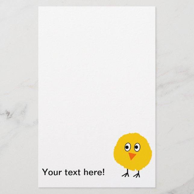 Papelería Personalizado de pollo lindo (Anverso)