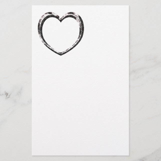 Papelería Personalizado del corazón del patrón  (Anverso)