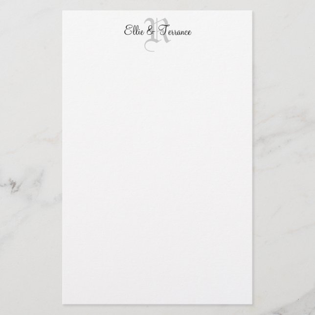 Papelería PERSONALIZADO DIY Monograma Estacionario (Anverso)