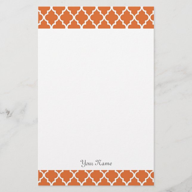 Papelería Personalizado elegante y moderno de quatrefoil nar (Anverso)