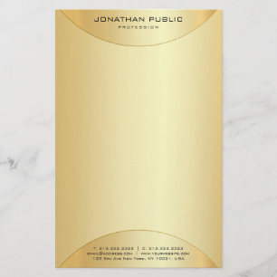 Papelería Personalizado Faux Gold Elegant Modern Template