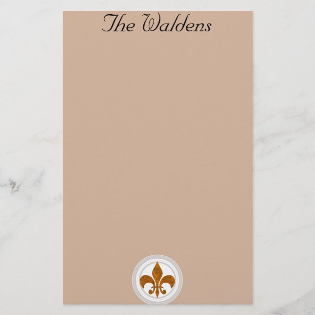 Papelería Personalizado Fleur de Lis (Anverso)