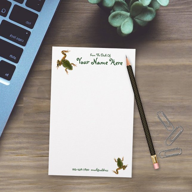 Papelería Personalizado fotográfico de rana verde escalando  (Subido por el creador)