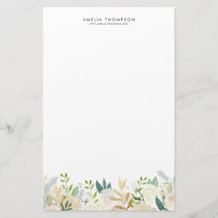Papelería Personalizado Gold Watercolor Peonies Greenery Gar