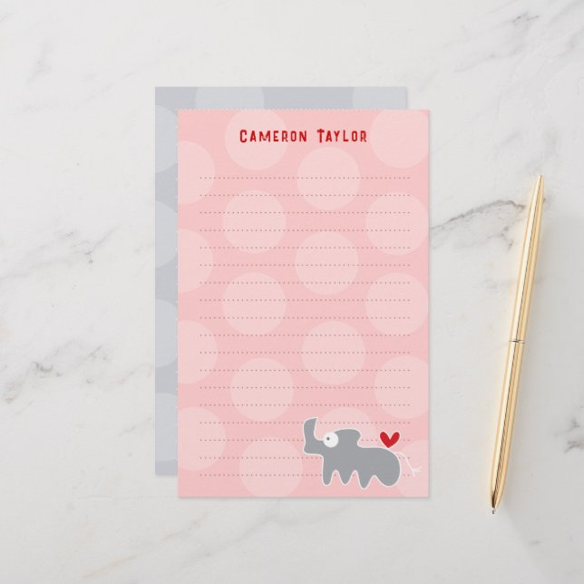 Papelería Personalizado Gray Rhino Niños Cumpleaños Gracias (Anverso/Reverso In Situ)