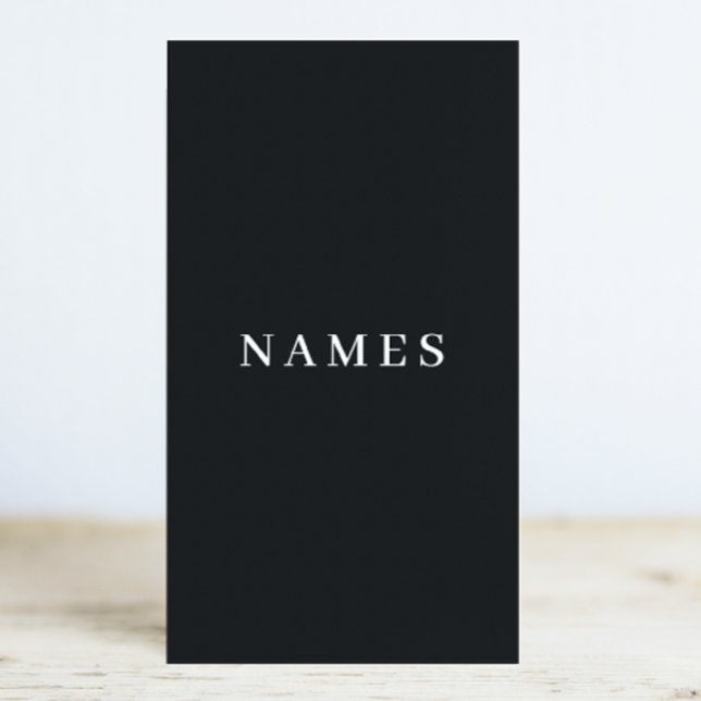 Papelería Personalizado negro simple Añadir su nombre elegan (Subido por el creador)