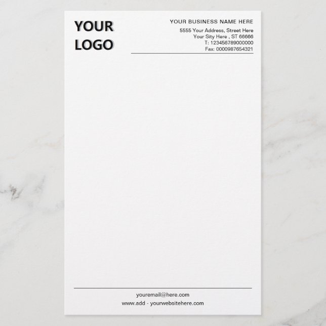 Papelería Personalizado Nombre del logotipo comercial Inform (Anverso)