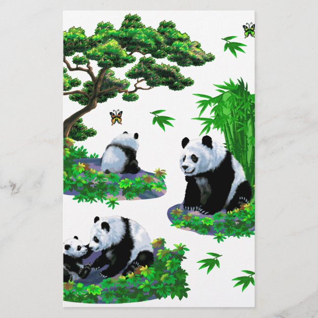 Papelería personalizado panda lindo (Anverso)