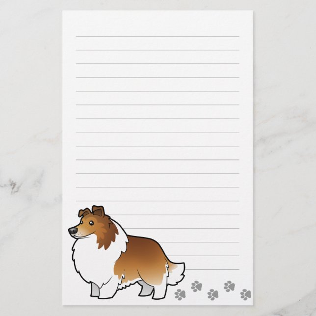 Papelería Personalizado Shetland Sheepdog / Collie (Anverso)