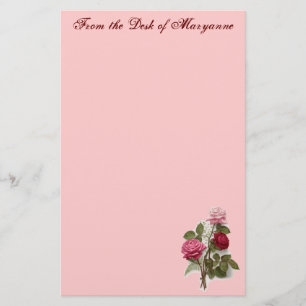 Papelería Personalizado subió Victorian inmóvil
