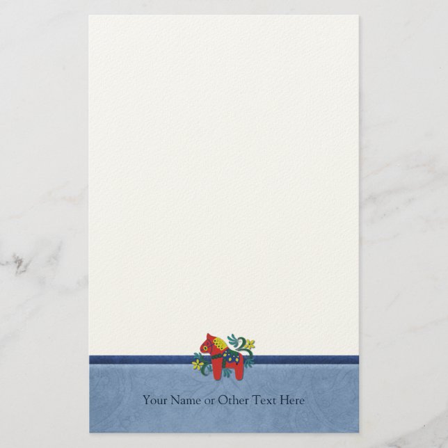 Papelería Personalizado sueco del caballo de Dala del arte (Anverso)