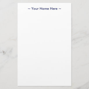 Papelería personalizar cambiar el nombre texto azul marino b