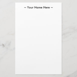Papelería personalizar cambiar nombre texto blanco negro