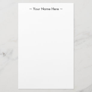 Papelería personalizar cambiar nombre texto blanco negro