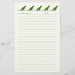 Papelería Personalized Dinosaur Lined Stationery for Kids
