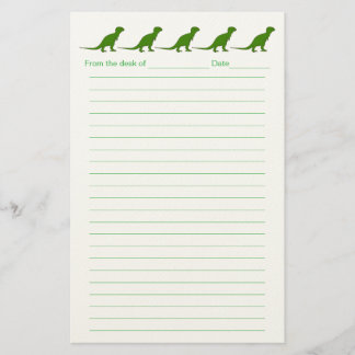 Papelería Personalized Dinosaur Lined Stationery for Kids