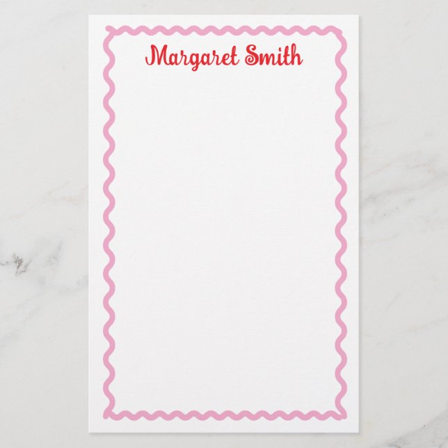 Papelería Personalized Monogram Notepads with Scallop Border (Anverso)