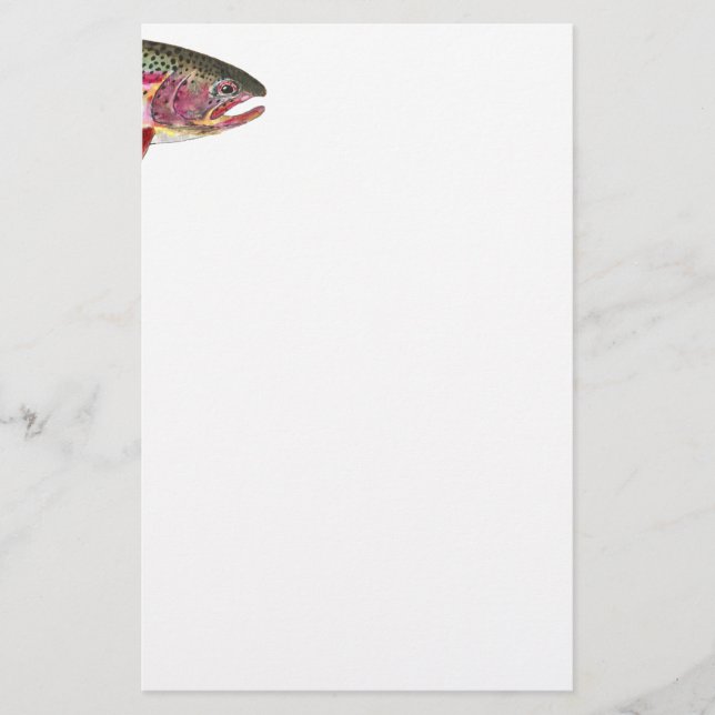 Papelería Pesca de trucha arco iris (Anverso)