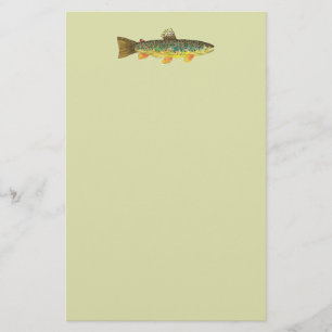 Papelería Pesca de trucha marrón