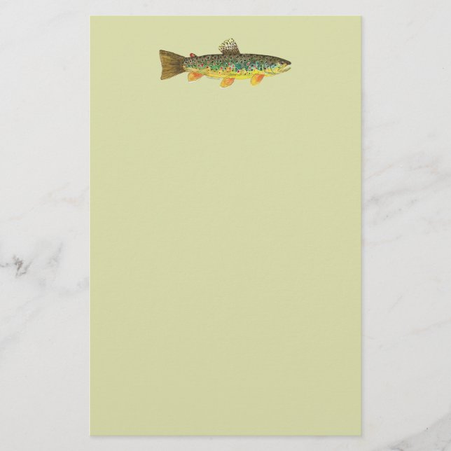 Papelería Pesca de trucha marrón (Anverso)