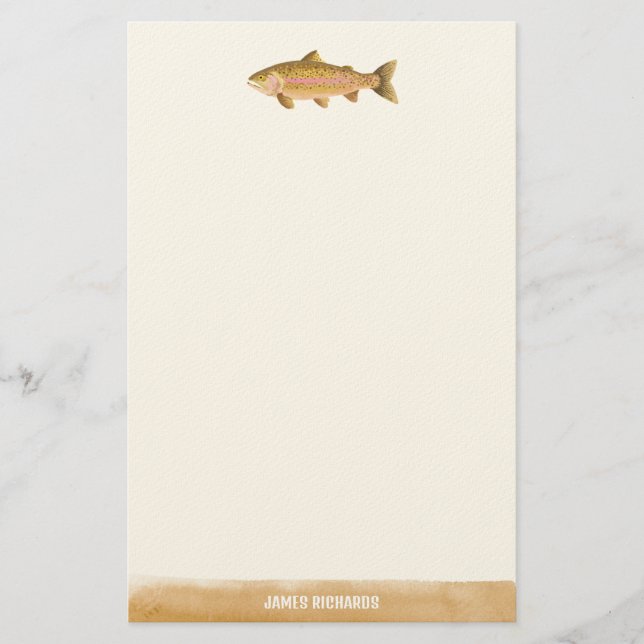 Papelería Pescado Ilustrado Gone Fishin (Anverso)